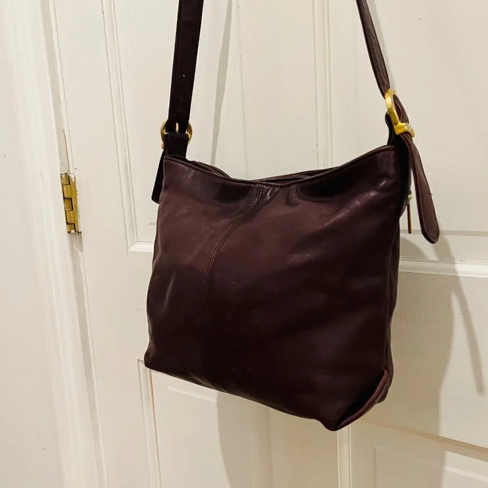 Vintage Stone Mountain Leather Shoulder Handbag Purse